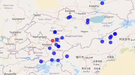 Бүгүн таңерте Джалал-Абад областында жер силкинүү болуп өттү