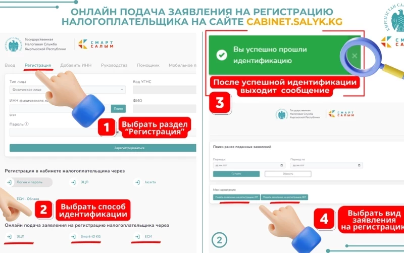 ГНС онлайн ишкердик каттоосун жүргүзүү сервисин ишке киргизди