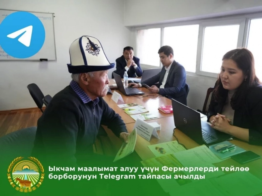 Айыл чарбасын өнүктүрүү министрлиги фермерлер үчүн маалымат берүү Telegram-berrysине ачты
