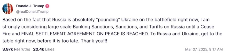 Трамп Россияга жаңы санкциялар менен коркутту