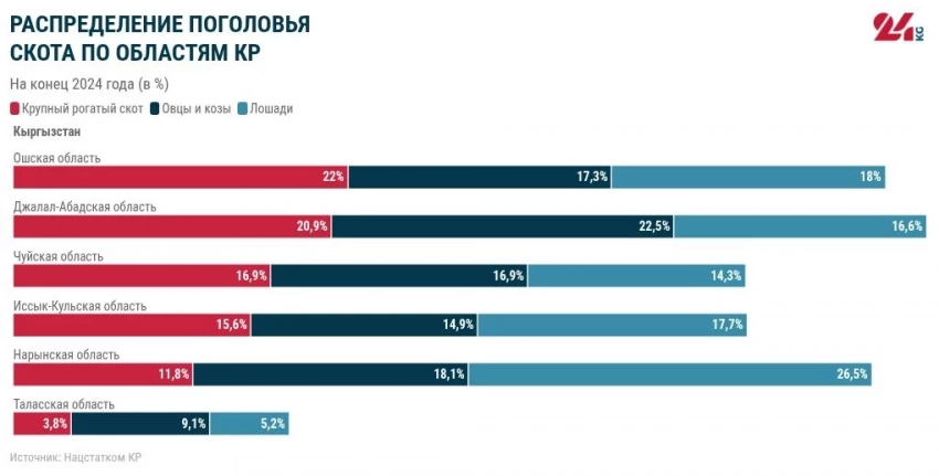 Жылкылар, уйлар, токтогу. Кыргызстанда кайсыл облустар мал жандыктарын санап алышууда
