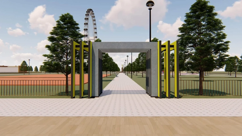 Айтматов районунда Борбордук паркты жаңыртуу - эскиздер