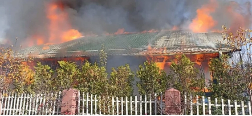 В пансионате Raduga West на Иссык-Куле горят коттеджи