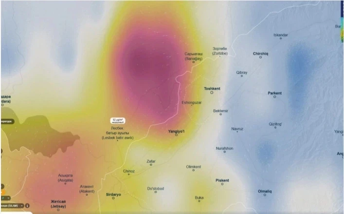 До конца недели в Узбекистане может вновь наблюдаться повышенное загрязнение воздуха