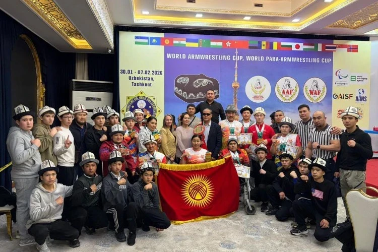Сборная Кыргызстана по армрестлингу завоевала 87 медалей на Кубке мира