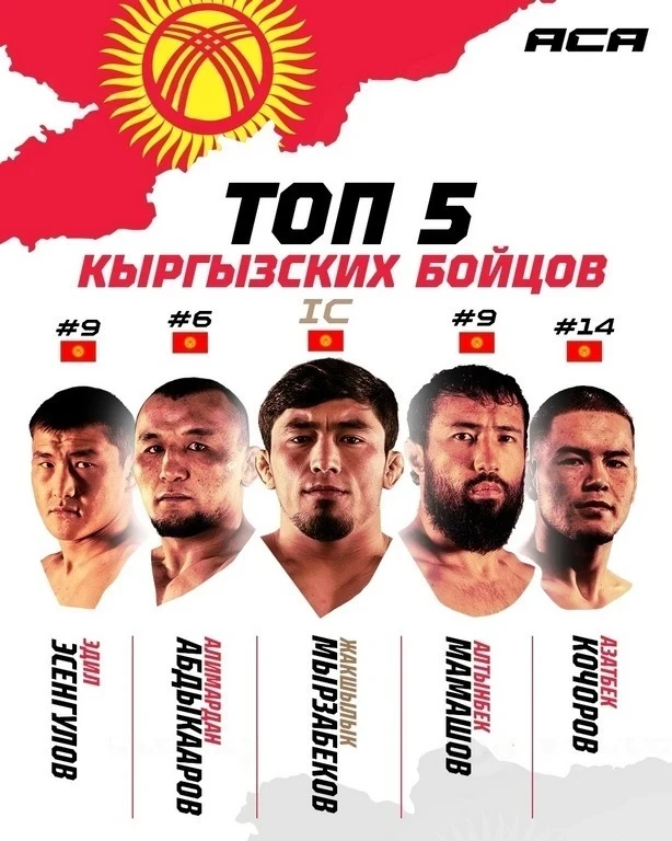 ACA представил рейтинг лучших бойцов Кыргызстана