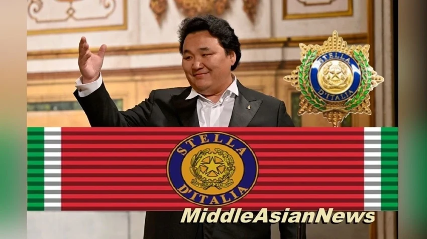 Амартүвшин Энхбат был награжден Орденом Звезды Италии офицерского класса указом президента Италии